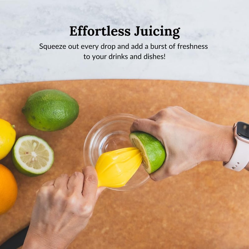 Prepara Juicy Juice Manual Hand Citrus Reamer for Lemons, Limes, and Oranges,Yellow - Image 2